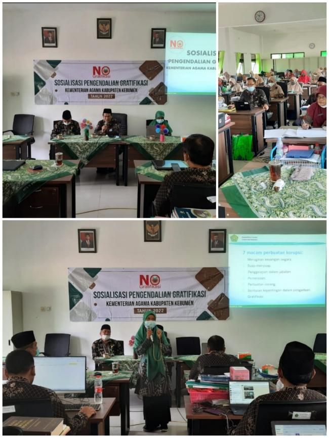 Cegah  Gratifikasi, Kankemenag Kebumen  Sosialisasikan Pengendalian Gratifikasi  di MTsN 7 Kebumen